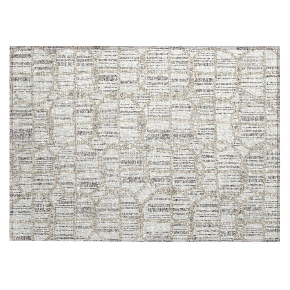 Machine Washable Indoor/Outdoor Chantille ACN2769 Ivory 2'6" x 3'10" Rug. Picture 1