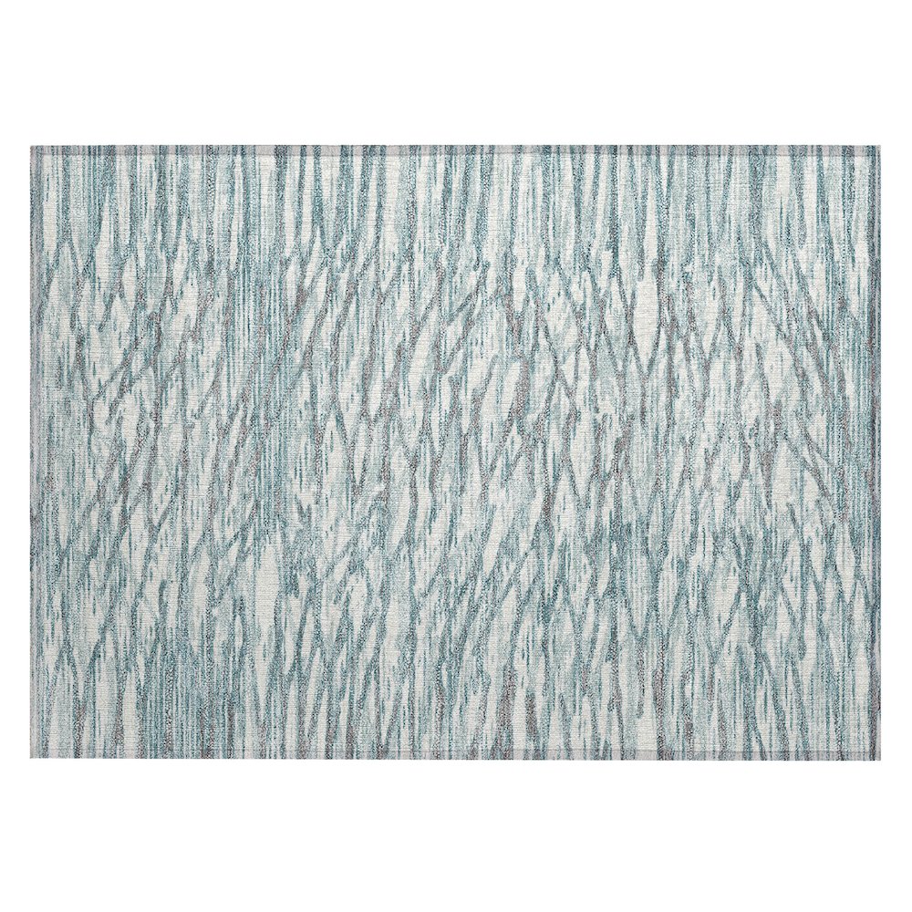 Machine Washable Indoor/Outdoor Chantille ACN2771 Teal 2'6" x 3'10" Rug. Picture 1
