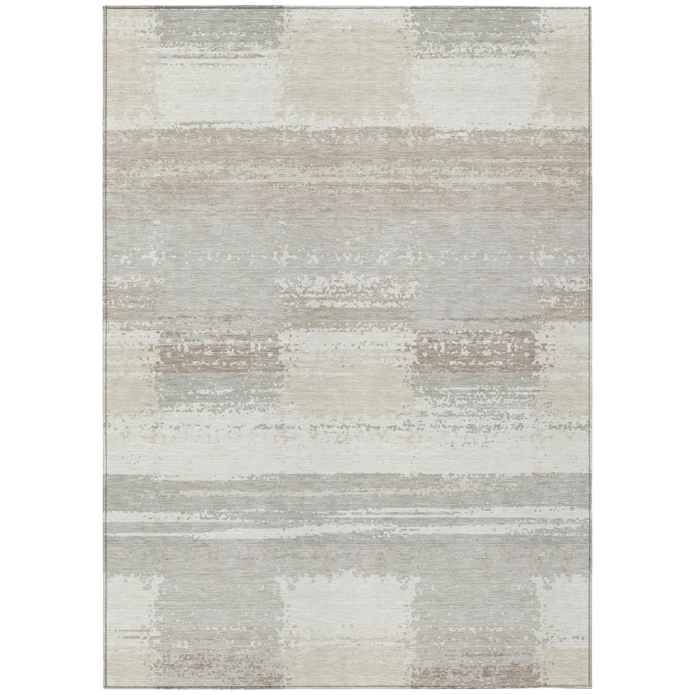 Machine Washable Indoor/Outdoor Chantille ACN2772 Ivory 5' x 7'6" Rug. Picture 1