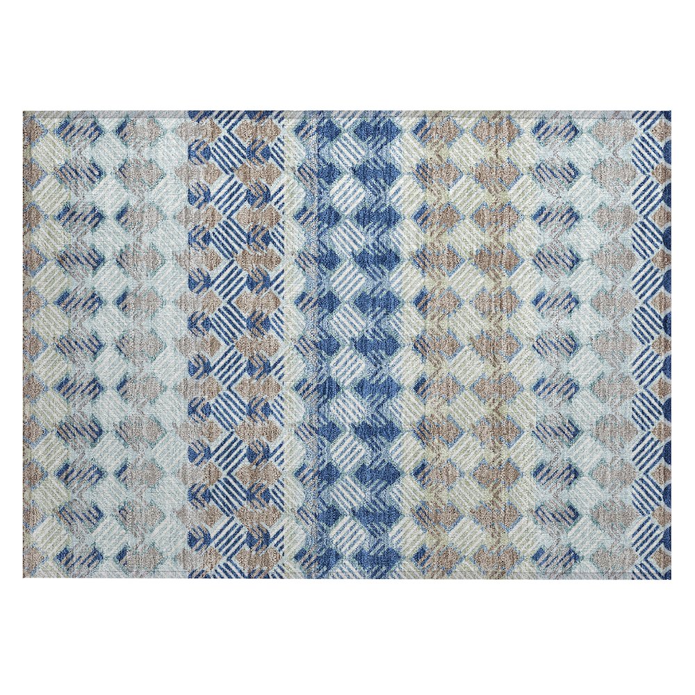 Machine Washable Indoor/Outdoor Chantille ACN2773 Blue 2'6" x 3'10" Rug. Picture 1