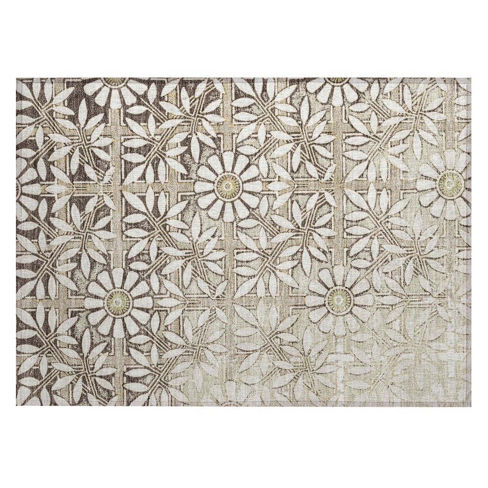 Machine Washable Indoor/Outdoor Chantille ACN2775 Ivory 2'6" x 3'10" Rug. Picture 1