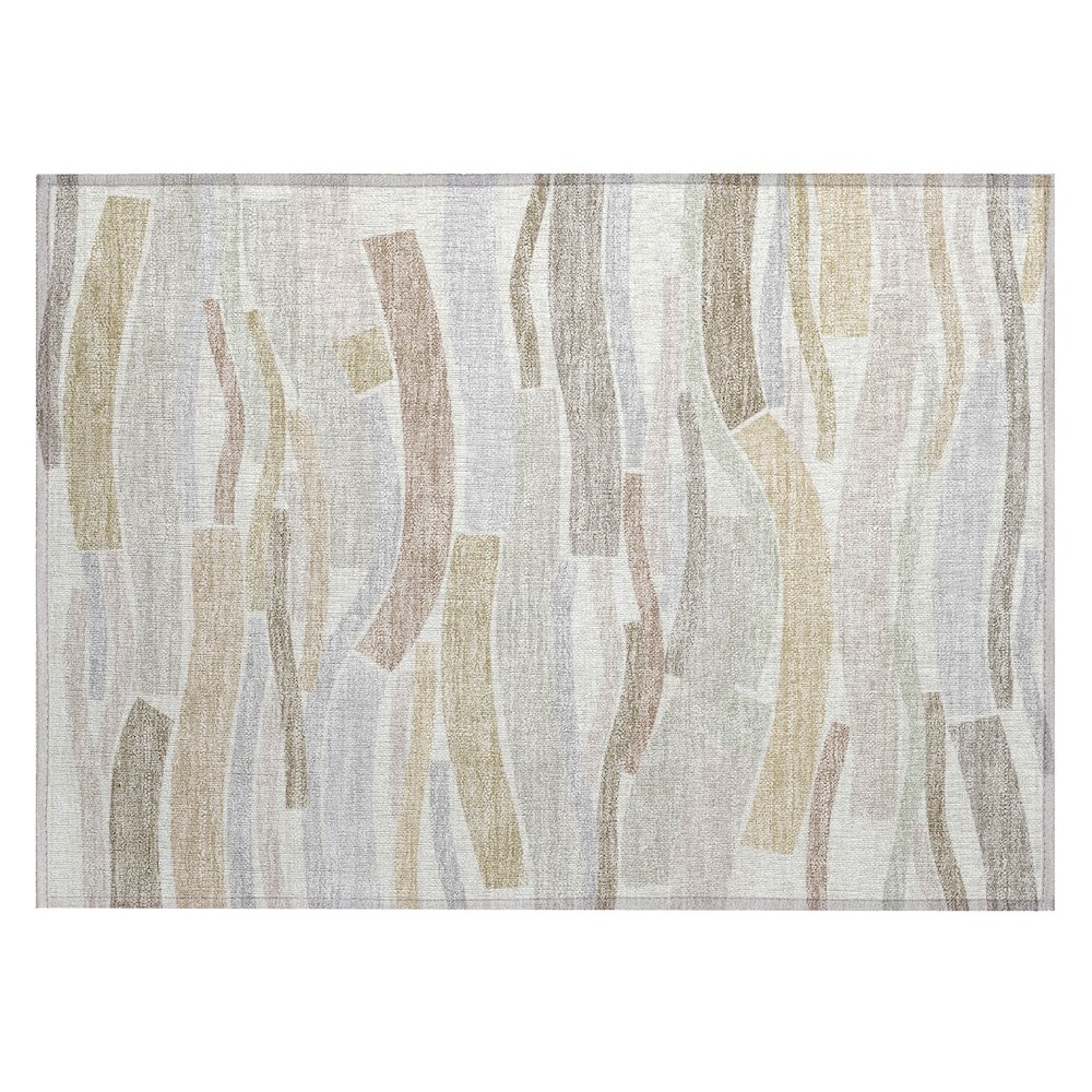 Machine Washable Indoor/Outdoor Chantille ACN2776 Ivory 2'6" x 3'10" Rug. Picture 1