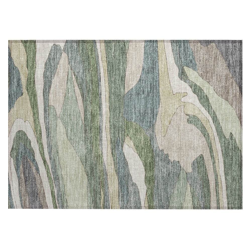 Machine Washable Indoor/Outdoor Chantille ACN2777 Green 2'6" x 3'10" Rug. Picture 1