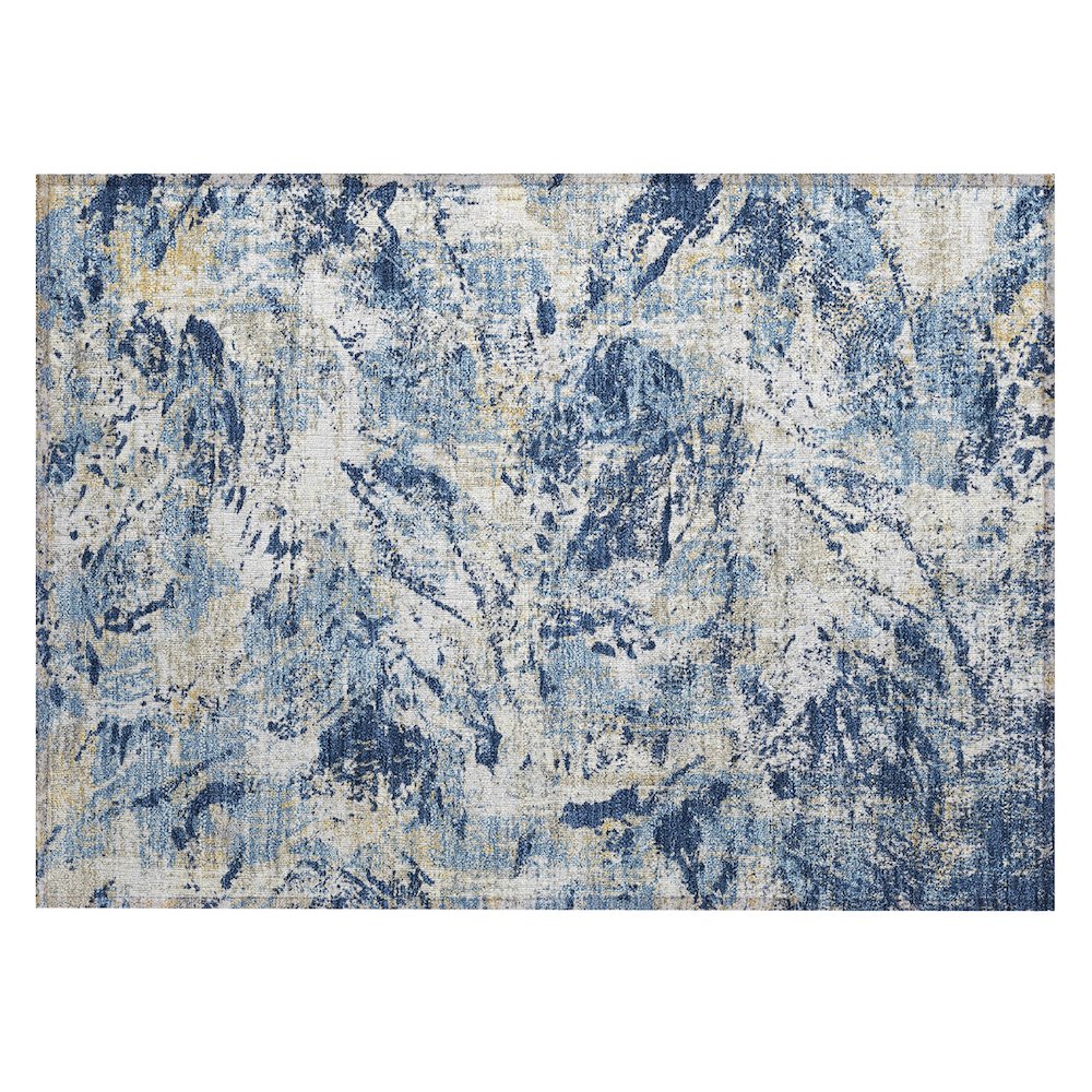 Machine Washable Indoor/Outdoor Chantille ACN2779 Blue 2'6" x 3'10" Rug. Picture 1