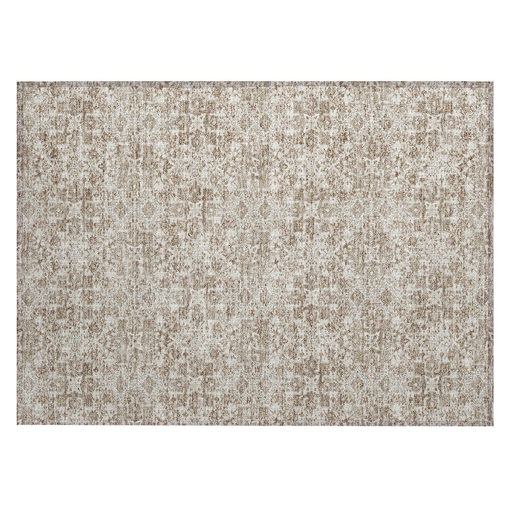 Machine Washable Indoor/Outdoor Chantille ACN2783 Brown 2'6" x 3'10" Rug. Picture 1