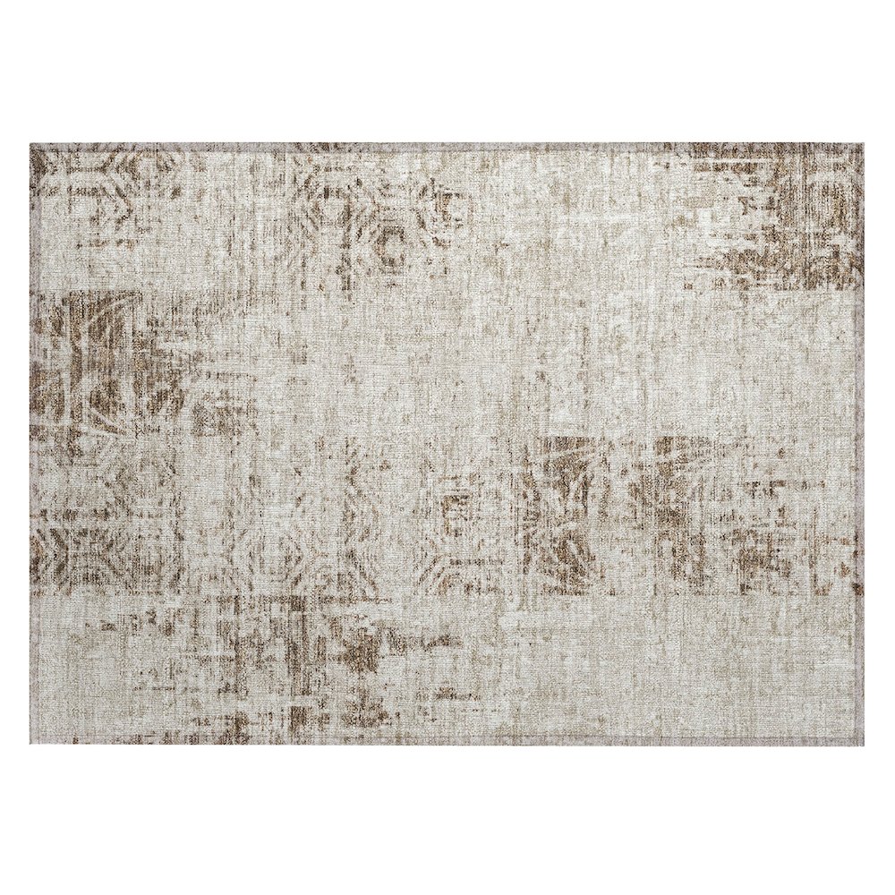 Machine Washable Indoor/Outdoor Chantille ACN2785 Brown 2'6" x 3'10" Rug. Picture 1