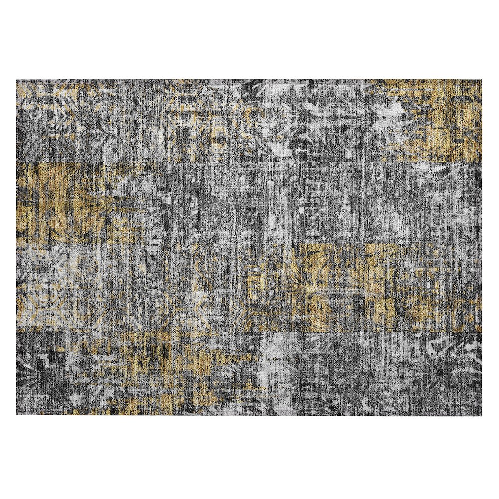 Machine Washable Indoor/Outdoor Chantille ACN2785 Black 2'6" x 3'10" Rug. Picture 1