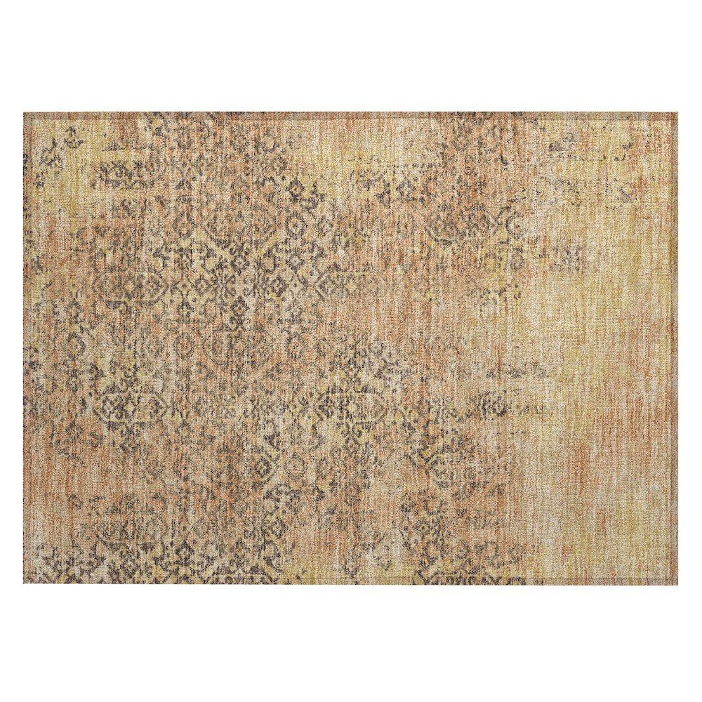 Machine Washable Indoor/Outdoor Chantille ACN2788 Orange 2'6" x 3'10" Rug. Picture 1
