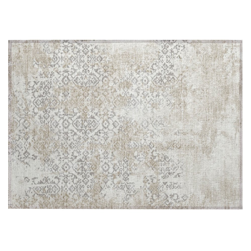 Machine Washable Indoor/Outdoor Chantille ACN2788 Ivory 2'6" x 3'10" Rug. Picture 1