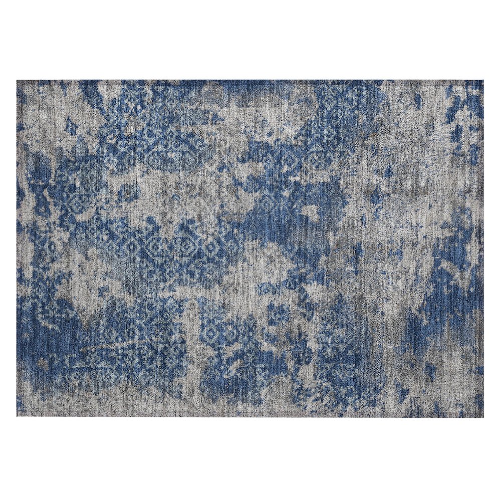 Machine Washable Indoor/Outdoor Chantille ACN2788 Blue 2'6" x 3'10" Rug. Picture 1
