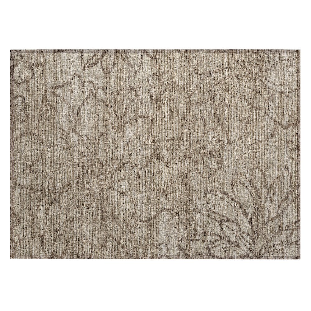 Machine Washable Indoor/Outdoor Chantille ACN2789 Brown 2'6" x 3'10" Rug. Picture 1