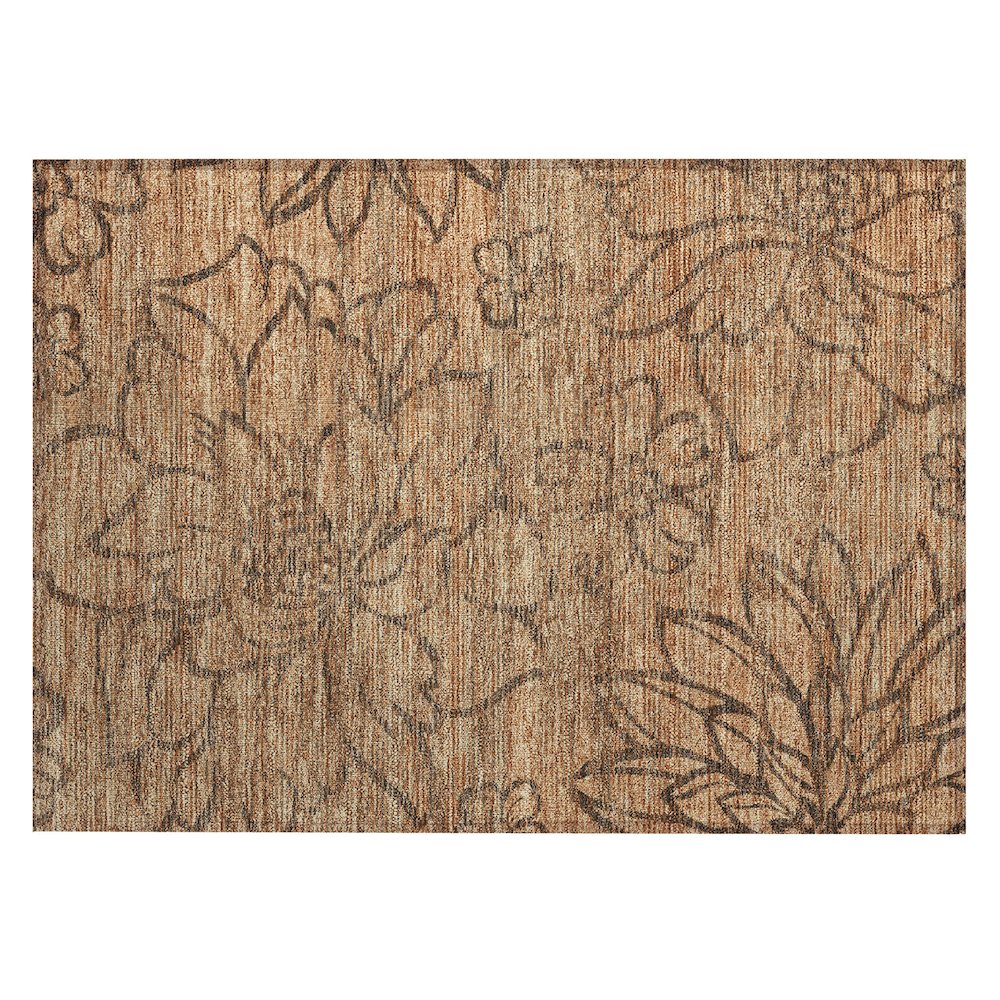 Machine Washable Indoor/Outdoor Chantille ACN2789 Orange 2'6" x 3'10" Rug. Picture 1