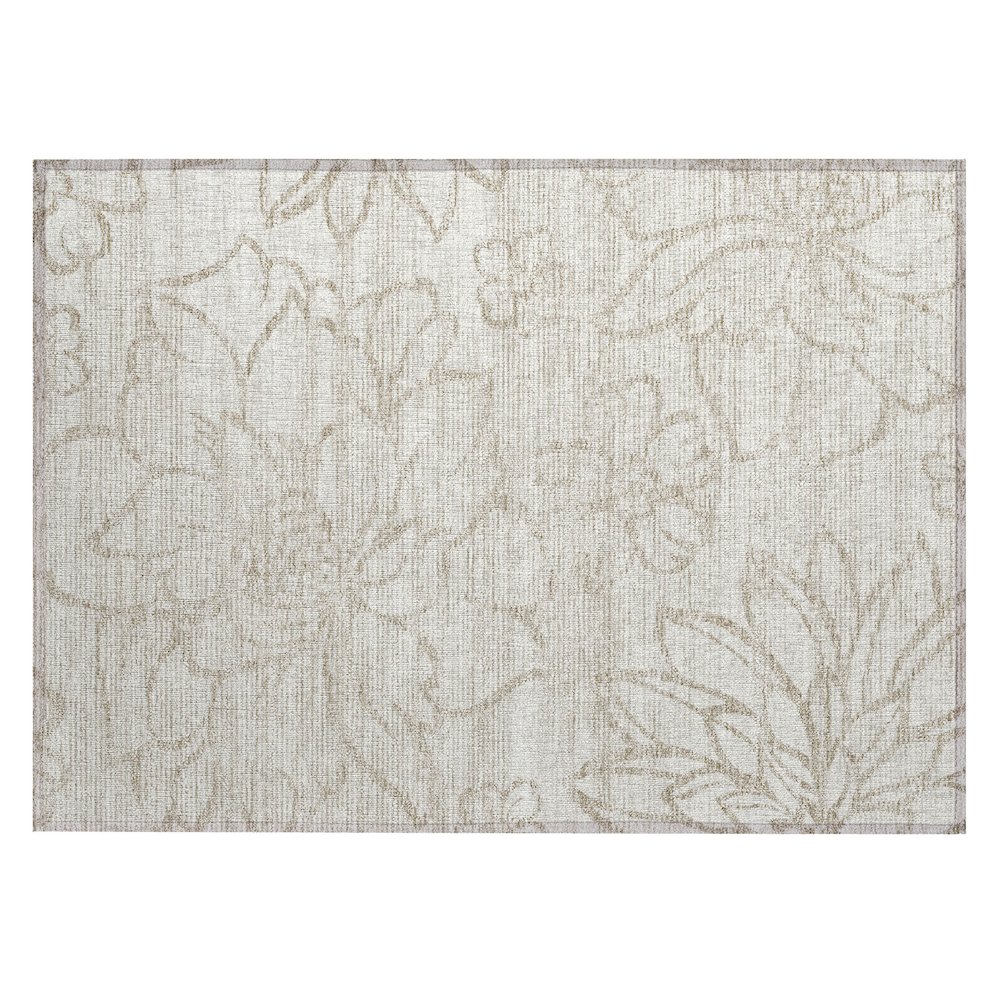 Machine Washable Indoor/Outdoor Chantille ACN2789 Ivory 2'6" x 3'10" Rug. Picture 1