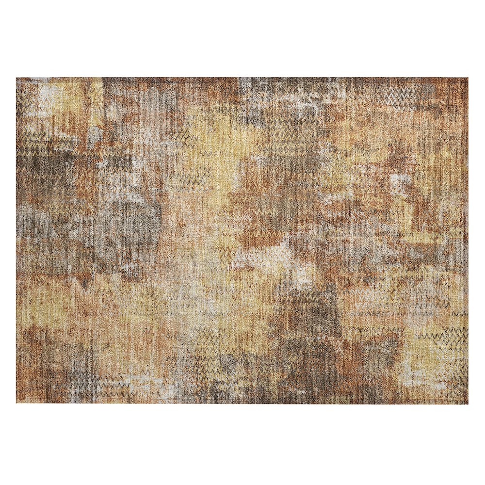 Machine Washable Indoor/Outdoor Chantille ACN2790 Orange 2'6" x 3'10" Rug. Picture 1
