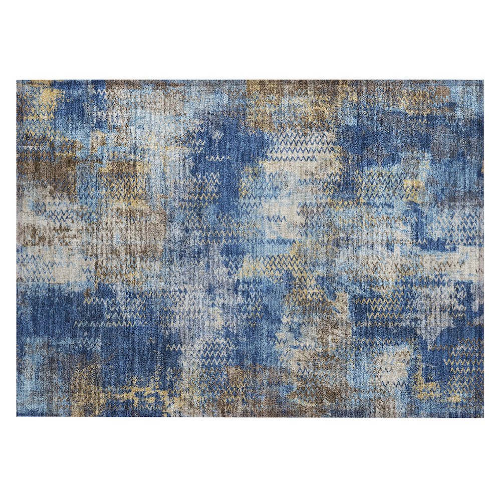 Machine Washable Indoor/Outdoor Chantille ACN2790 Blue 2'6" x 3'10" Rug. Picture 1