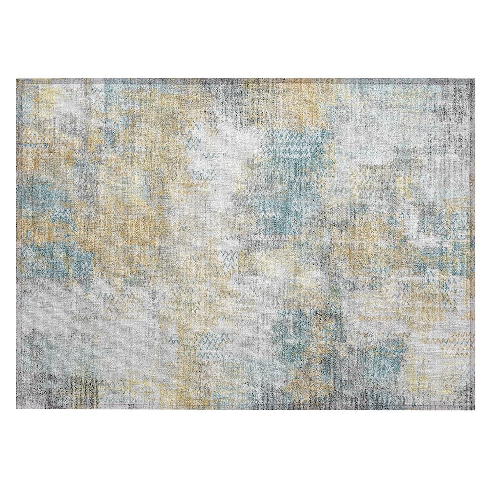 Machine Washable Indoor/Outdoor Chantille ACN2790 Gray 2'6" x 3'10" Rug. Picture 1