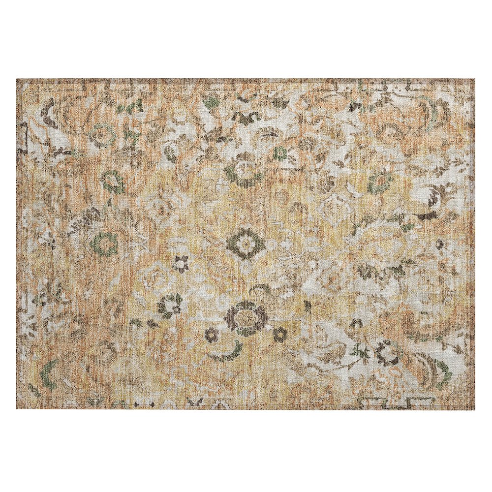 Machine Washable Indoor/Outdoor Chantille ACN2791 Orange 2'6" x 3'10" Rug. Picture 1