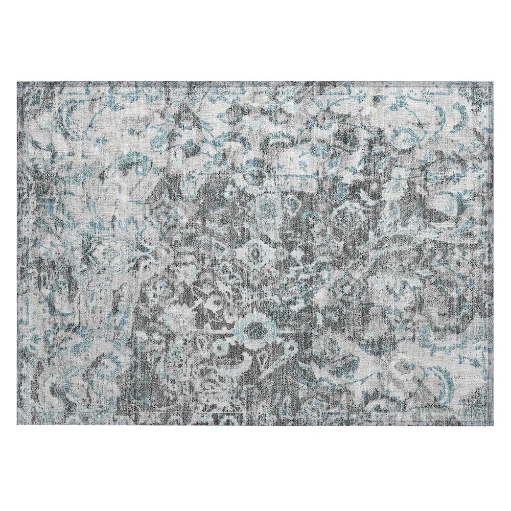 Machine Washable Indoor/Outdoor Chantille ACN2791 Gray 2'6" x 3'10" Rug. Picture 1
