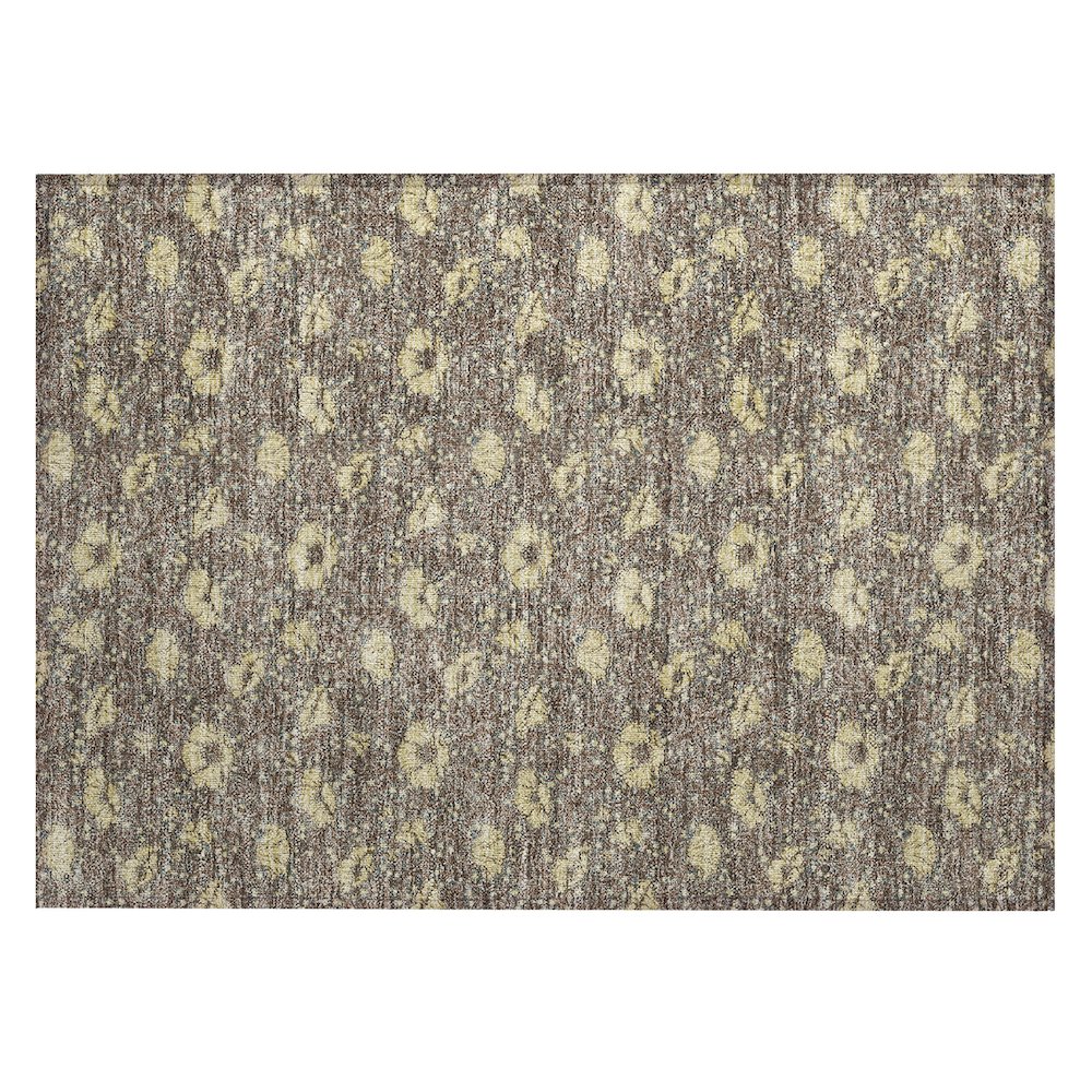 Machine Washable Indoor/Outdoor Chantille ACN2792 Brown 2'6" x 3'10" Rug. Picture 1