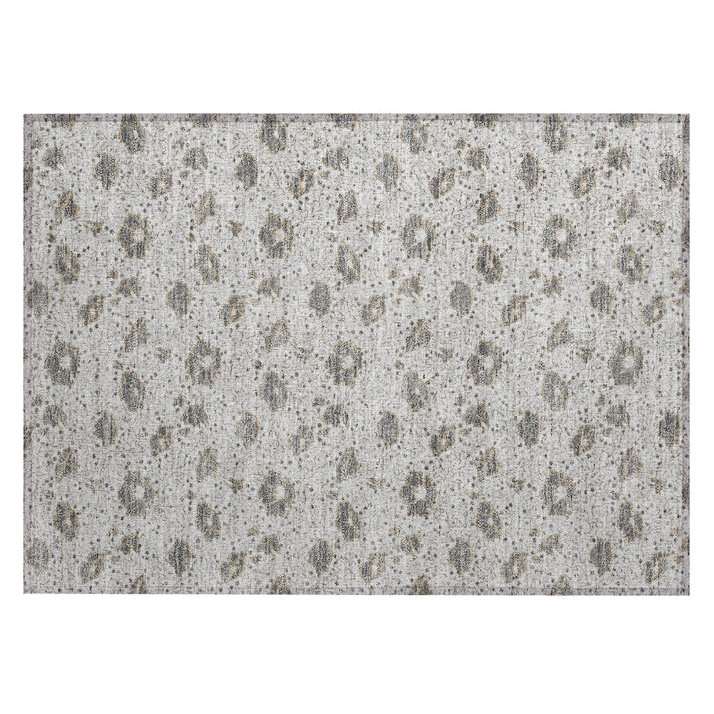 Machine Washable Indoor/Outdoor Chantille ACN2792 Gray 2'6" x 3'10" Rug. Picture 1