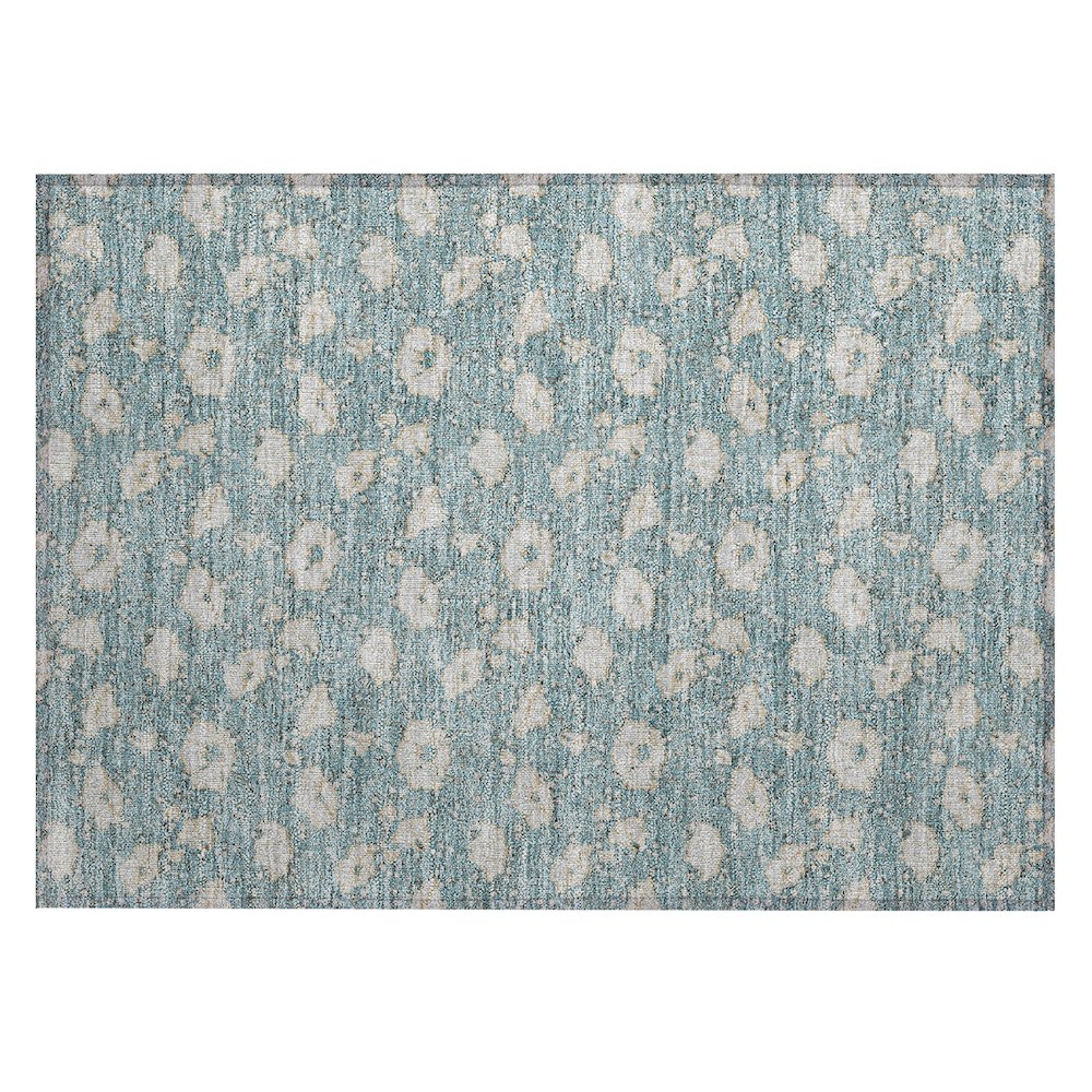 Machine Washable Indoor/Outdoor Chantille ACN2792 Teal 2'6" x 3'10" Rug. Picture 1