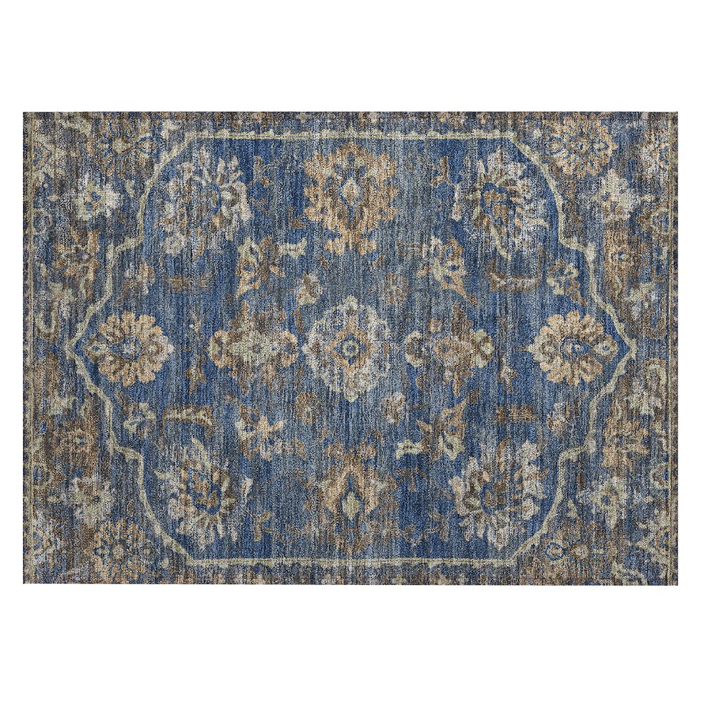 Machine Washable Indoor/Outdoor Chantille ACN2793 Blue 2'6" x 3'10" Rug. Picture 1