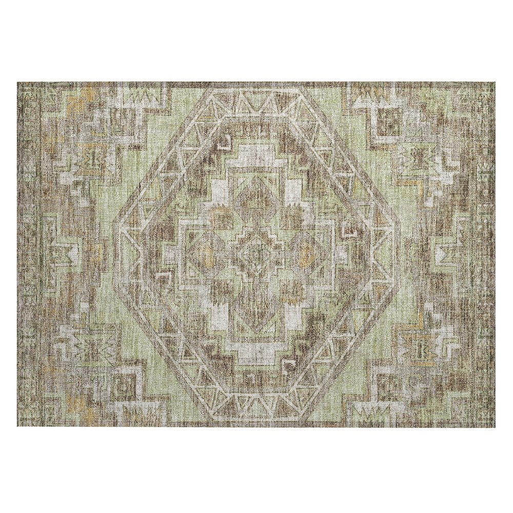 Machine Washable Indoor/Outdoor Chantille ACN2794 Green 2'6" x 3'10" Rug. Picture 1