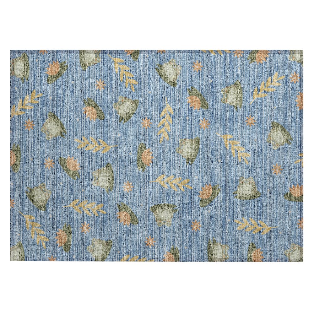 Machine Washable Indoor/Outdoor Chantille ACN2795 Blue 2'6" x 3'10" Rug. Picture 1