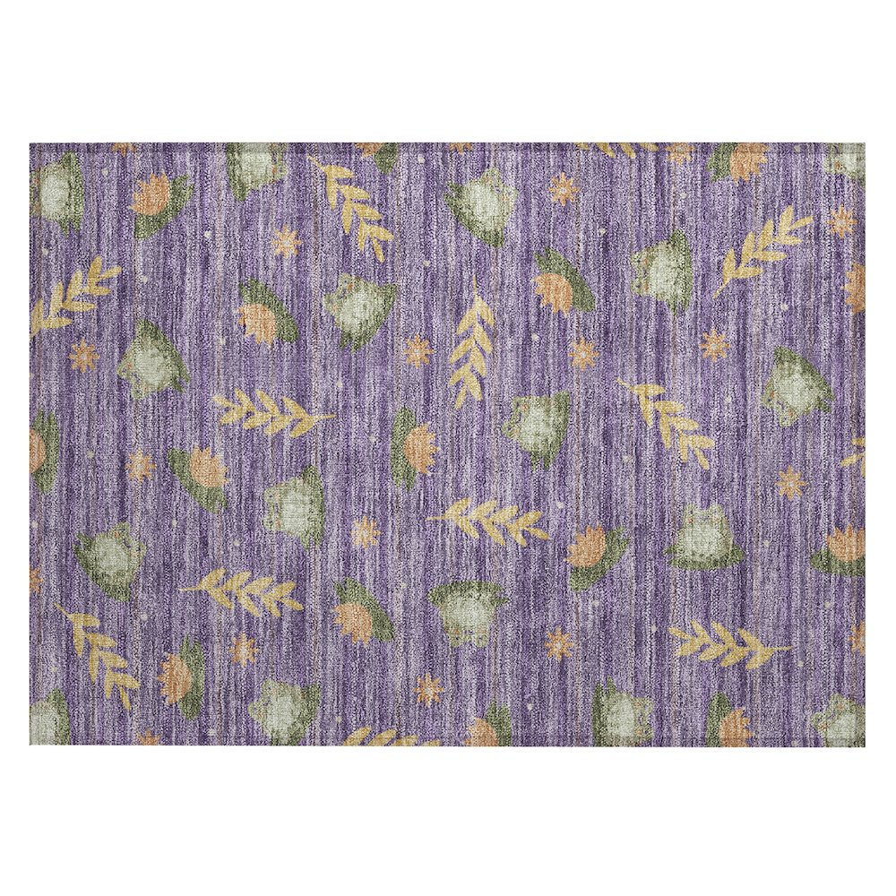 Machine Washable Indoor/Outdoor Chantille ACN2795 Purple 2'6" x 3'10" Rug. Picture 1