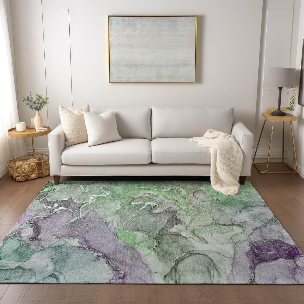 Chantille ACN500 Green 3' x 5' Rug. Picture 6