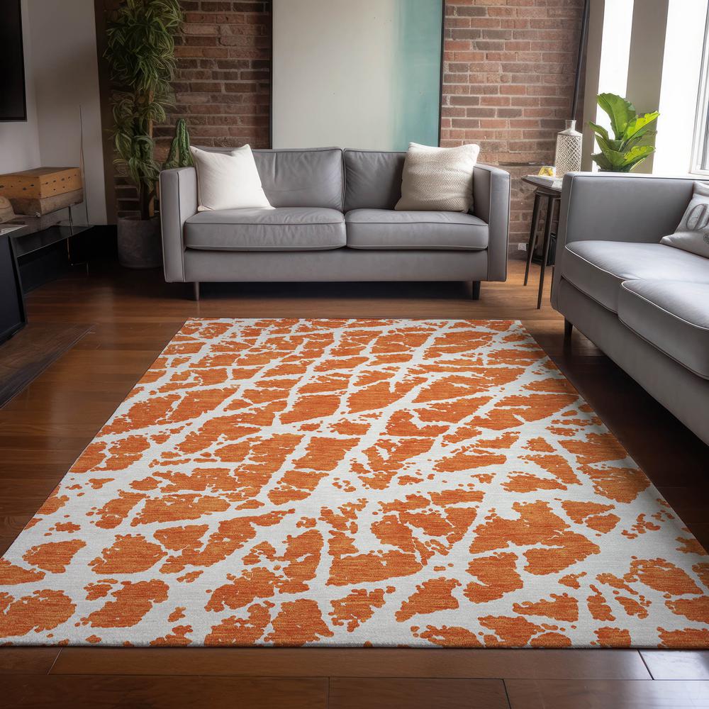 Chantille ACN501 Orange 3' x 5' Rug. Picture 6