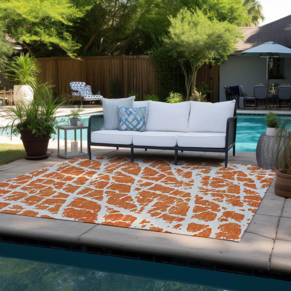 Chantille ACN501 Orange 3' x 5' Rug. Picture 8