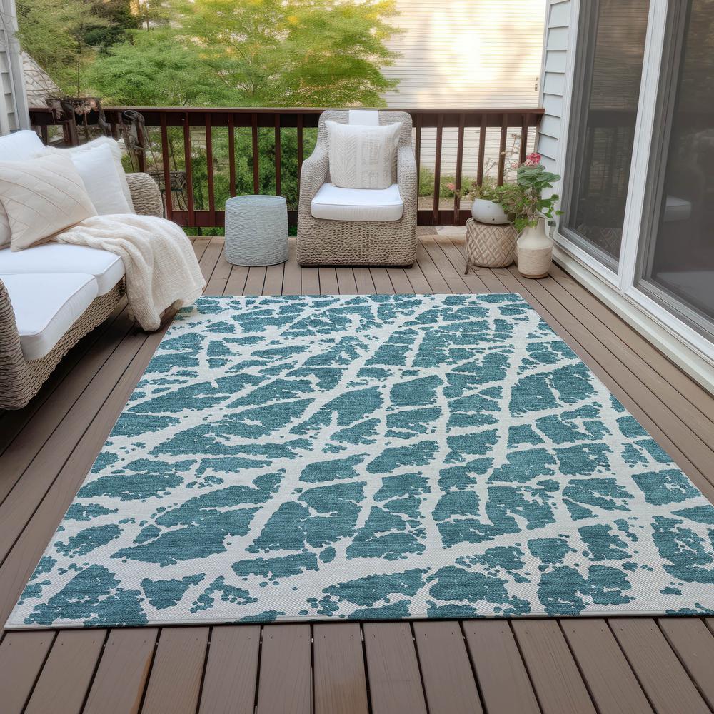 Chantille ACN501 Teal 3' x 5' Rug. Picture 10