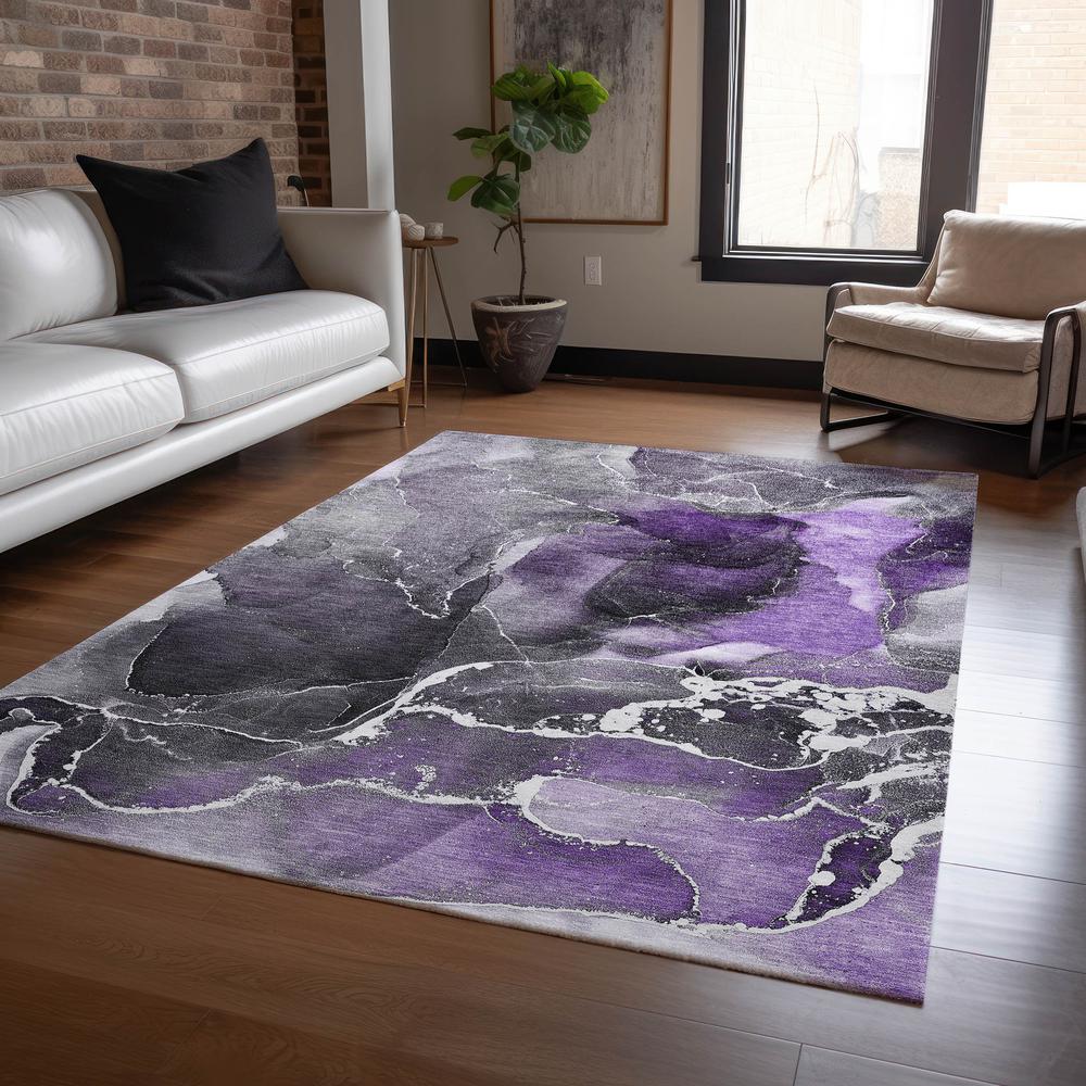 Chantille ACN503 Purple 3' x 5' Rug. Picture 6