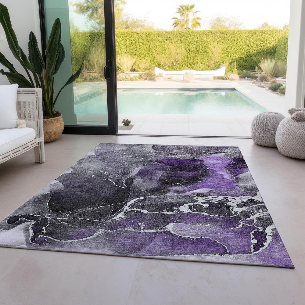 Chantille ACN503 Purple 3' x 5' Rug. Picture 7