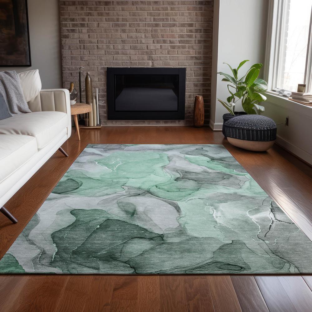 Chantille ACN504 Green 3' x 5' Rug. Picture 8