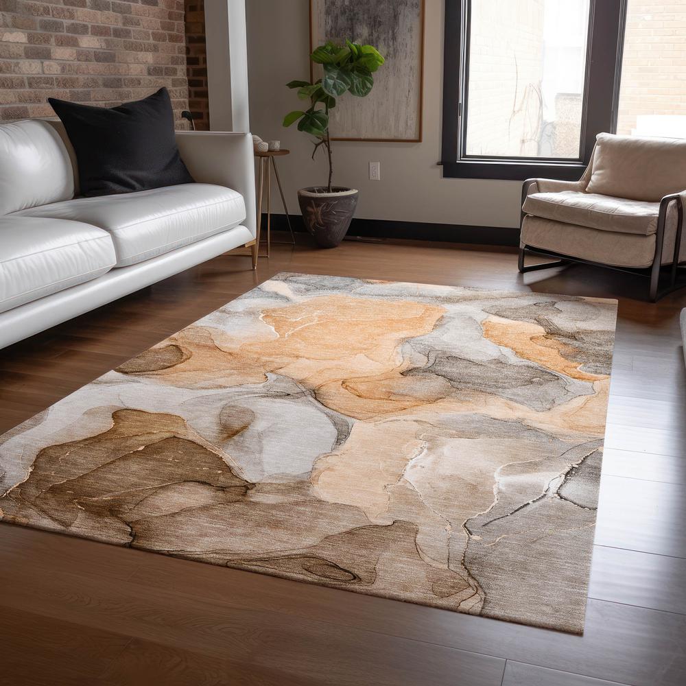 Chantille ACN504 Orange 3' x 5' Rug. Picture 6