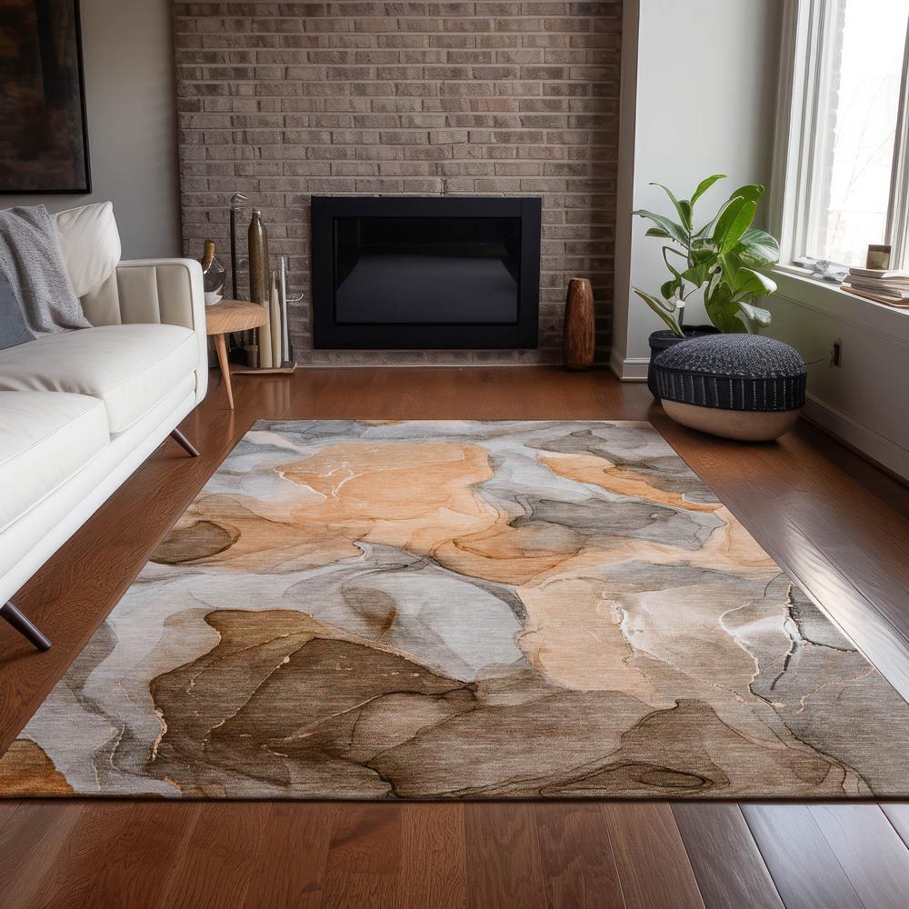 Chantille ACN504 Orange 3' x 5' Rug. Picture 7