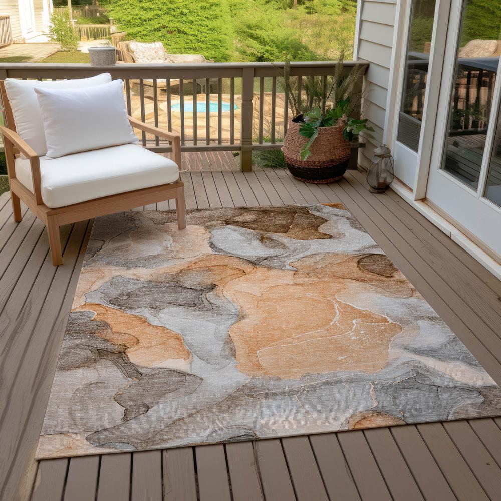 Chantille ACN504 Orange 3' x 5' Rug. Picture 9