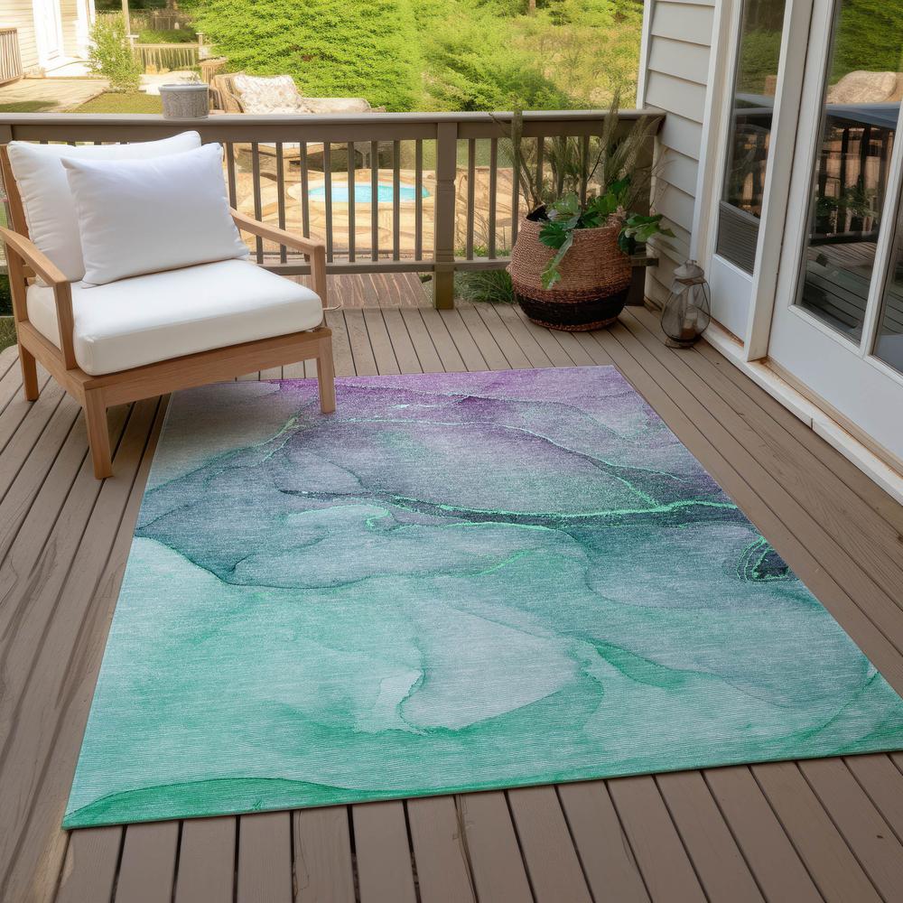 Chantille ACN508 Green 3' x 5' Rug. Picture 10
