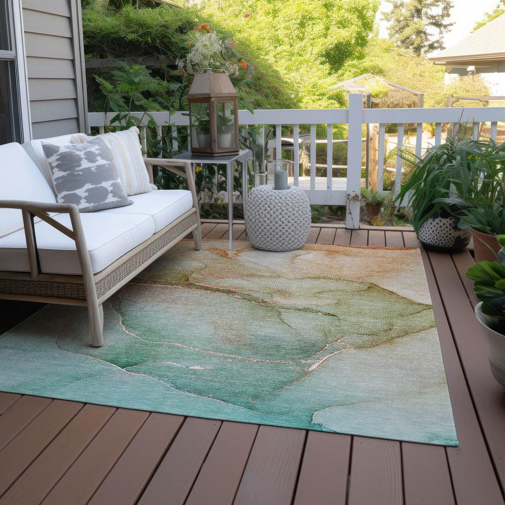 Chantille ACN508 Teal 3' x 5' Rug. Picture 8
