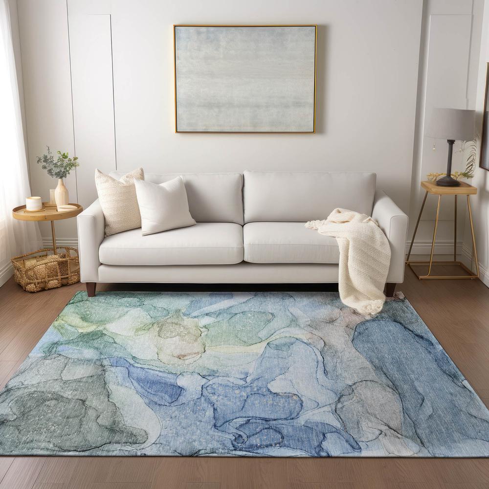 Chantille ACN512 Blue 3' x 5' Rug. Picture 6