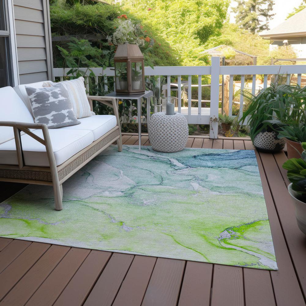 Chantille ACN516 Green 3' x 5' Rug. Picture 8