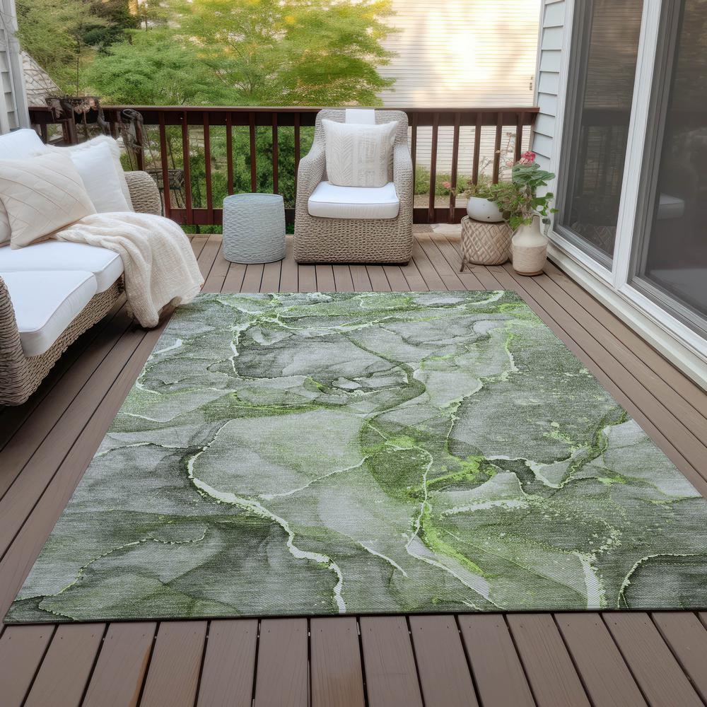 Chantille ACN519 Green 3' x 5' Rug. Picture 9