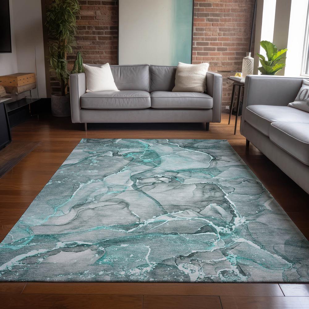 Chantille ACN519 Teal 3' x 5' Rug. Picture 6