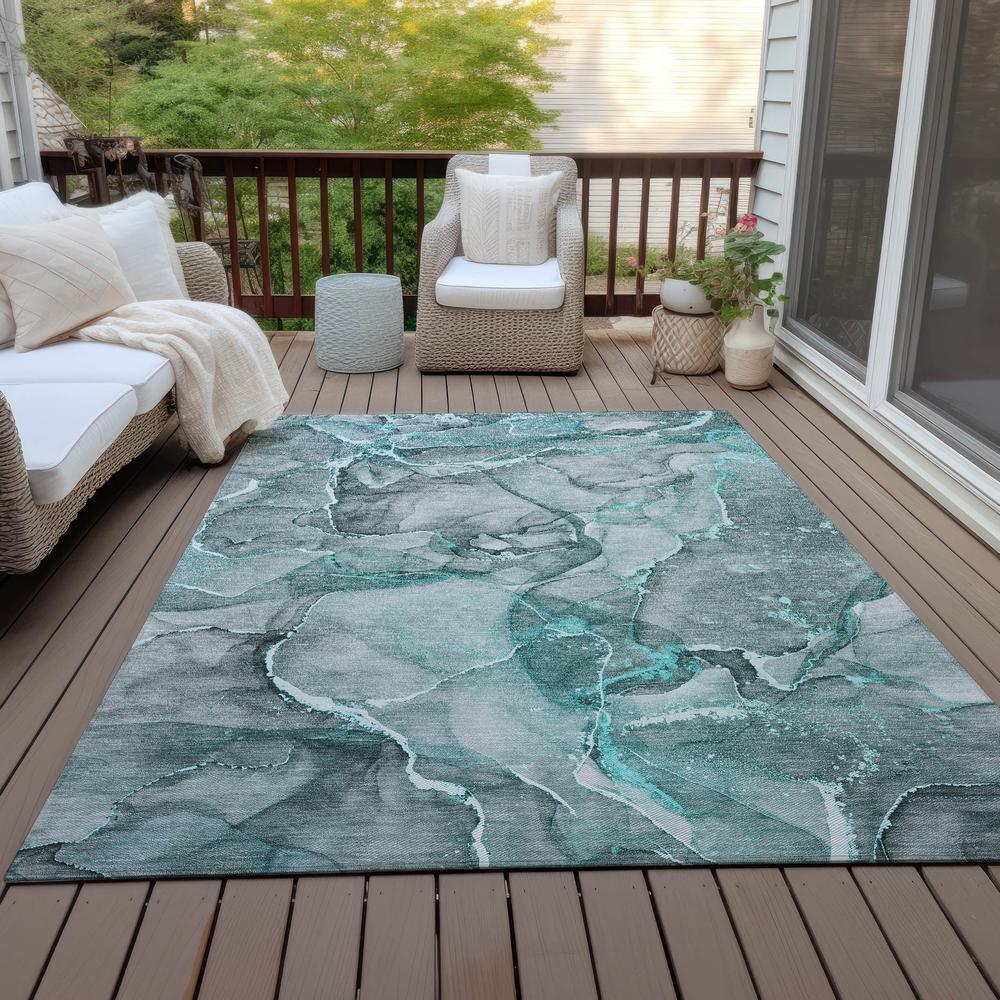 Chantille ACN519 Teal 3' x 5' Rug. Picture 9