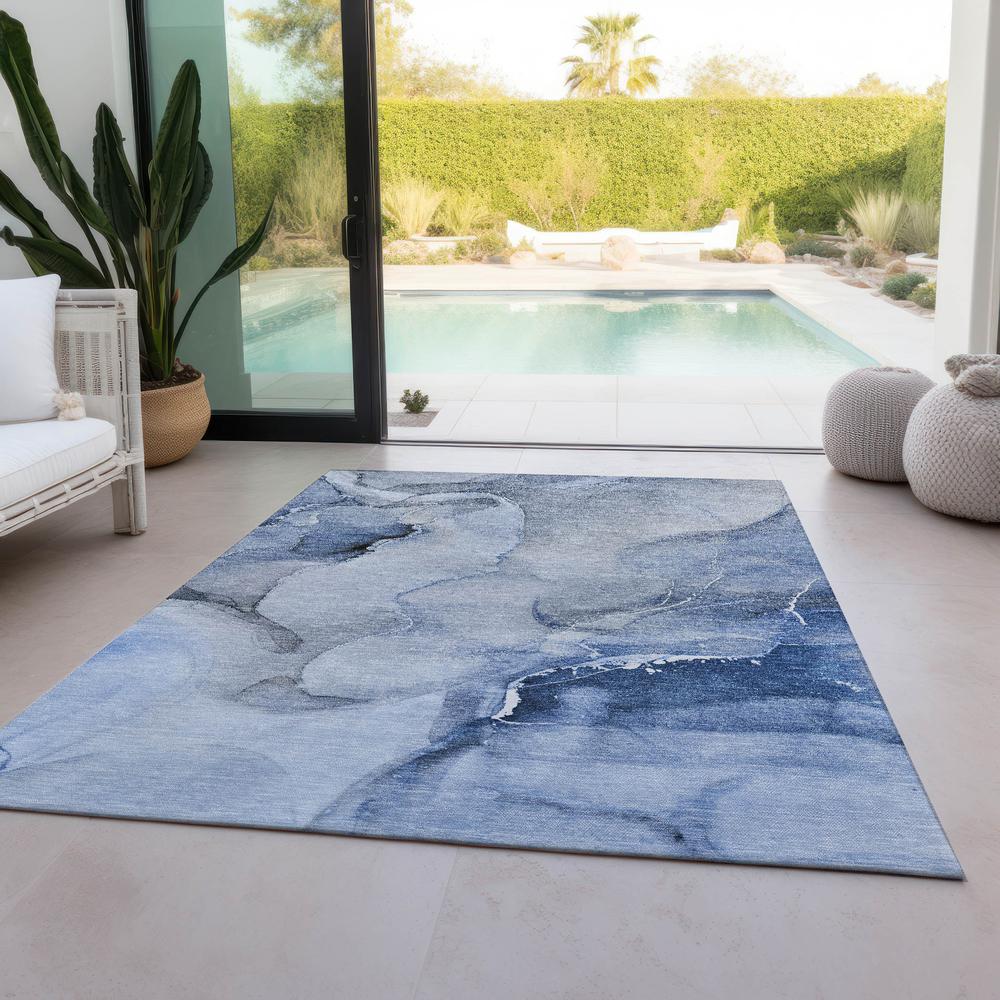 Chantille ACN521 Blue 3' x 5' Rug. Picture 8