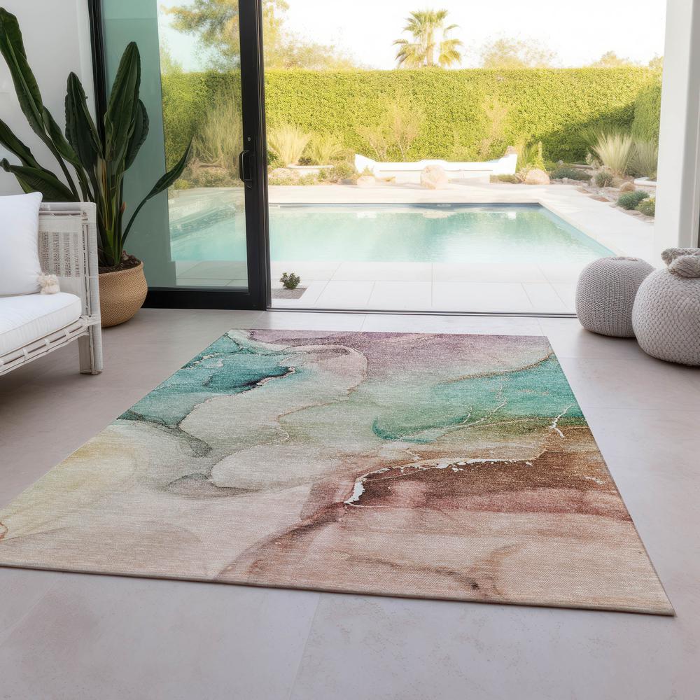 Chantille ACN521 Teal 3' x 5' Rug. Picture 7