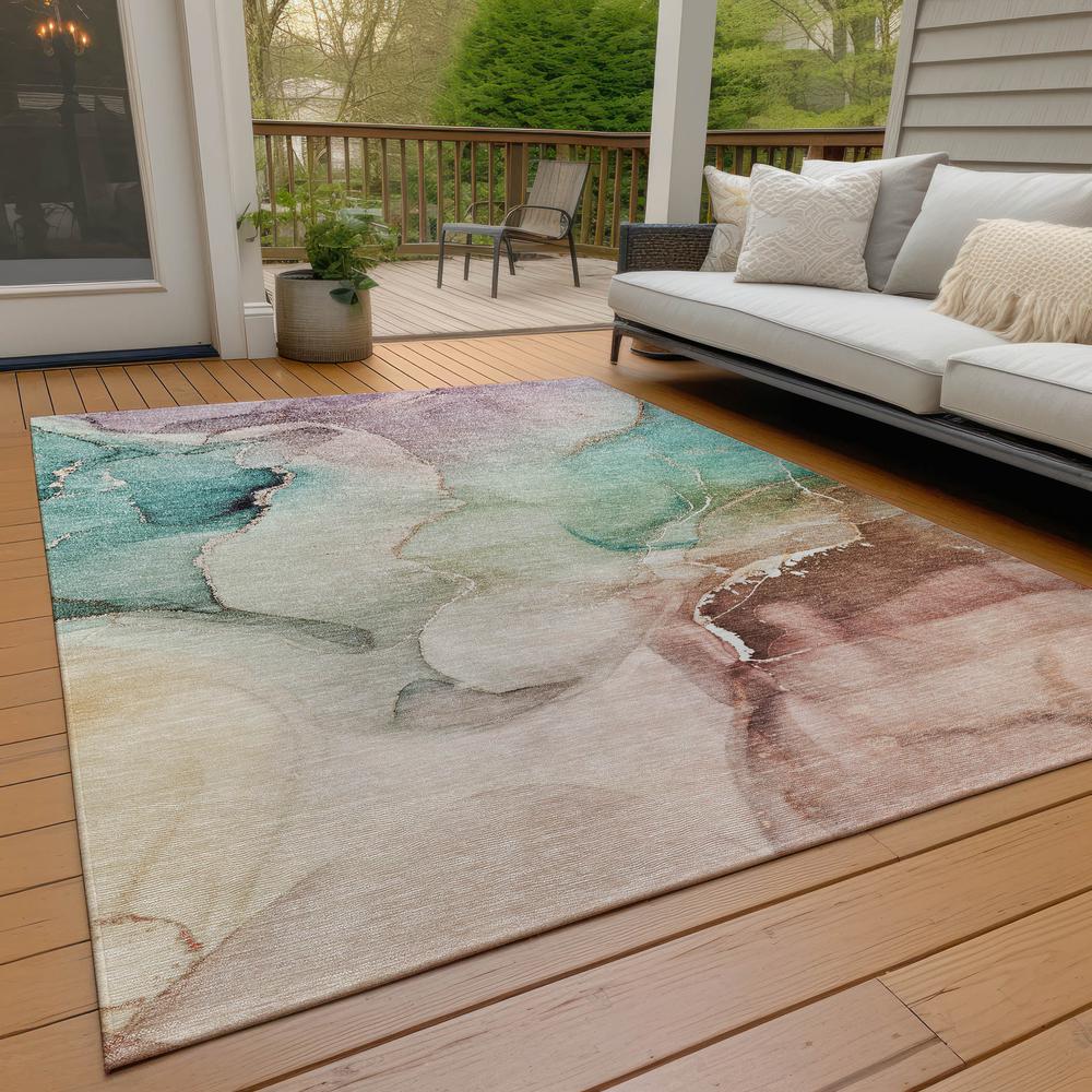 Chantille ACN521 Teal 3' x 5' Rug. Picture 9