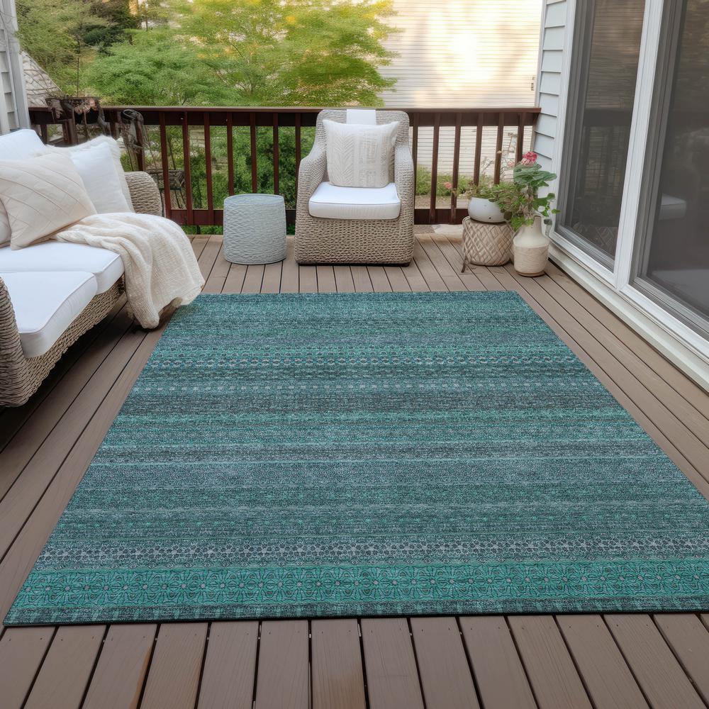 Chantille ACN527 Teal 3' x 5' Rug. Picture 10